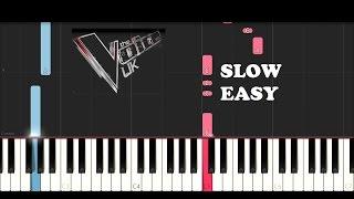 Mo - Unsteady (SLOW EASY PIANO TUTORIAL)