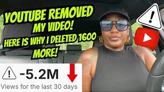 YouTube Removed One Of My Videos! | PROTECT YOUR CHANNEL!