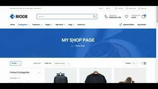 Riode WordPress(Configuration of the Shop Page Title Bar)