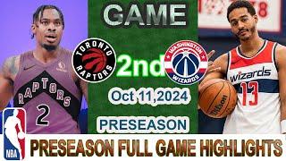 Raptors vs Wizards GAME 2nd QTR HIGHLIGHTS | October 11, 2024 | 2024 NBA PreSeason Highlights