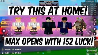 MAX OPENS WITH 152 LUCK! UNLUCK TOKYO! WE GOT HEAVENLY JIM WOOL! | Anime Fighters Simulator | Roblox