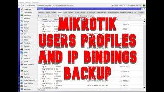 How to Backup Users, Profiles and IP Bindings In Mikrotik Hotspot #mikrotik