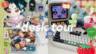 ️ aesthetic desk tour : trinkets collection, lots of stationery, anime & genshin themed