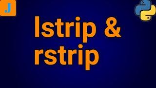 lstrip rstrip Python