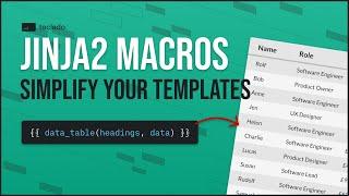 How to reuse code blocks easily with Jinja2 macros!