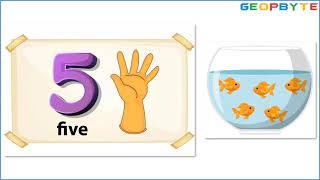 Learn 1 to 10 Numbers  | 123 Number Names | 1234 Counting for Kids | Numbers from 1-10 | GeopByte