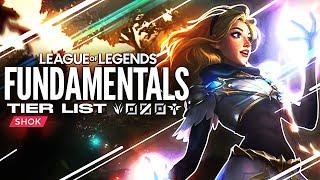 League of Legends Fundamentals Tier List - Season 13