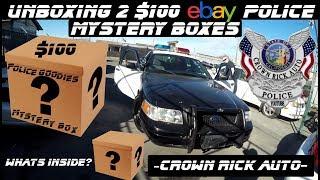 Unboxing 2 Police $100 Ebay Mystery Boxes! Crown Rick Auto