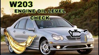 MERCEDES W203 CHECKING THE ENGINE OIL LEVEL | Secret menu