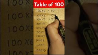 TABLE OF || MULTIPLICATION TABLE OF 100 || LEARN 100 KA PAHADA HINDI ME #shorts #maths