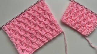 Ажурний візерунок спицями Сітка спосіб №1  Knitting patterns