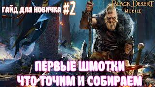 ГАЙД ДЛЯ НОВИЧКОВ #2 / ПЕРВЫЕ ШМОТКИ / ЧТО ТОЧИТЬ И СОБИРАТЬ / BLACK DESERT MOBILE