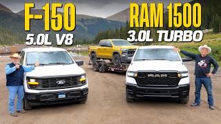 Is the V8 DEAD? The New Turbo Ram 1500 vs Ford F-150 Coyote On The World's Toughest Towing Test!