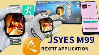 Jsyes m99 smartwatch/ rexfit application time and date setting/ jsyes smartwatch time and date setti