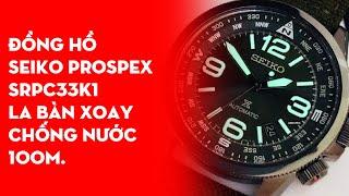 SRPC33K1: Đồng hồ Seiko Automatic Prospex chống nước 100m la bàn xoay cực độc.