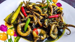 Resepi Sotong Masak Hitam | Sotong Dakwat ( Malay Ink Stir-Fried Squid / Cuttlefish )