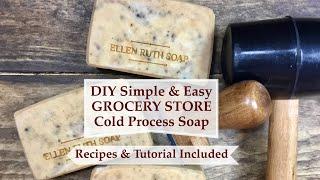 Making Easy DIY homemade Cold Process Soap w/ Recipe & Lather test  | Ellen Ruth Soap