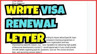 How to Write a Visa Renewal Letter – Step-by-Step Guide for Approval