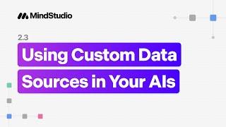 2.3 - Using Custom Data Sources in Your AIs