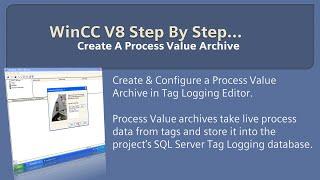 WinCC v8.0 Step By Step 18: Create a Process Value Archive in Tag Logging  #winccguru