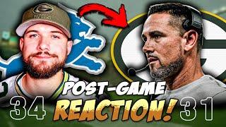 Reacting to Packers LOSS vs Lions...