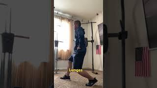 Lunges (for butt/glutes)