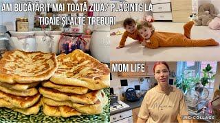 Mom life🩷 Am bucătărit toată ziua/ plăcinte la tigaie și multe treburi