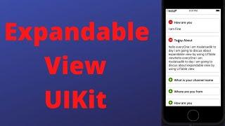 Expandable view in UIKit