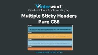 Multiple Sticky Headers with CSS