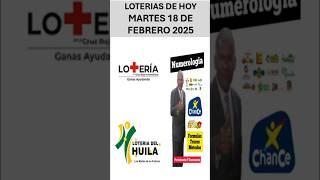 LOTERIA DE LA CRUZ ROJA + HUILA ! NÚMEROS SUGERIDOS¡ MARTES 18 de Febrero 2025 #shorts