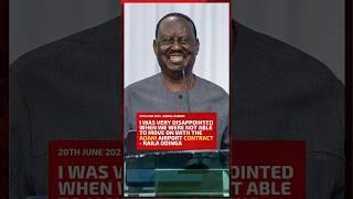 Raila Odinga expresses his disappointment over the cancellation of the Adani airport contract