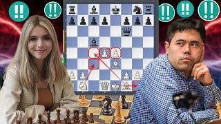 Extra Chess Game:65 By Hikaru Nakamura vs Anna Cramling | #chess #boardgame #games