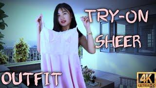 FISHNET TRANSPARENT OUTFIT LINGERIE TRY ON HAUL (4K) 2025 NEW TREND NO BRA