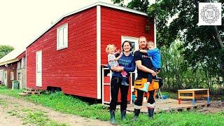 The family of four lives in a Tiny House in Sweden