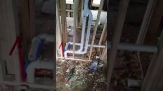 The best way to plumb a vent a double lav a sink