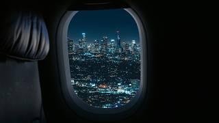 Night to Morning Airplane Brown Noise Ambience | Flight Attendants | Call Dings | Studying, Sleeping