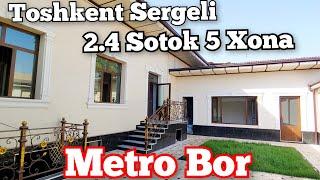 Toshkent Sergeli 2.4 Sotok 5 Xonalik Hovli Sotiladi. Metro Yaqin! Narxi 90.000$