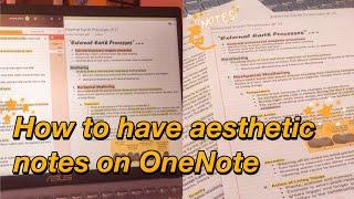 DIGITAL NOTE TAKING I How to take organized and aesthetic notes in OneNote