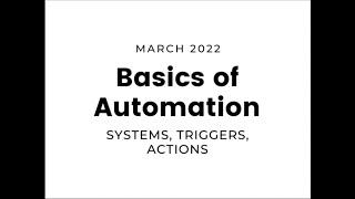 Basics of Automation - Training 1