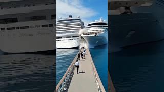 Out of Control: Cruise Ship Scrapes the Dock While Approaching!
