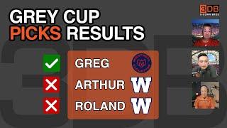 Results of the 3 Down Bros' Grey Cup predictions