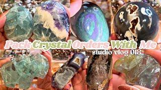 Pack Crystal Orders with Me | Crystal Studio Vlog 018 | #coldbrewcrystals