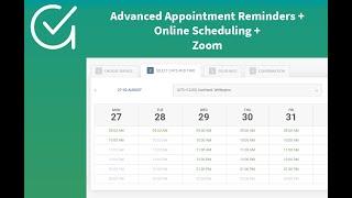 Online Booking Integration with Zoom and Appointment Reminder