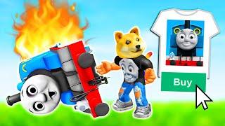 Roblox But Everytime I Crash Thomas, I Buy T-Shirt!