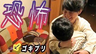 SUB)「Gay couple」My prank that my junior partner got surprised by cockroach’s toy.