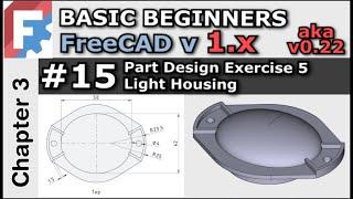 Modeling Part Design Using Primitives | Basic Beginners FreeCAD v1.0 / 0.22 Lesson 15 | Exercise 5