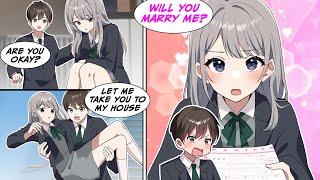 [Manga Dub] I carried the pretty girl to my house because she was having a stomach ache... Then...