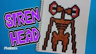 COMO DIBUJAR SIREN HEAD PIXEL ART - PIXELADOS