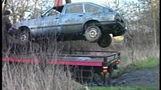 Rescuing car in water. Vehicle Recovery from the Thames 1984