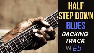 Half Step Down Blues Backing Track in Eb